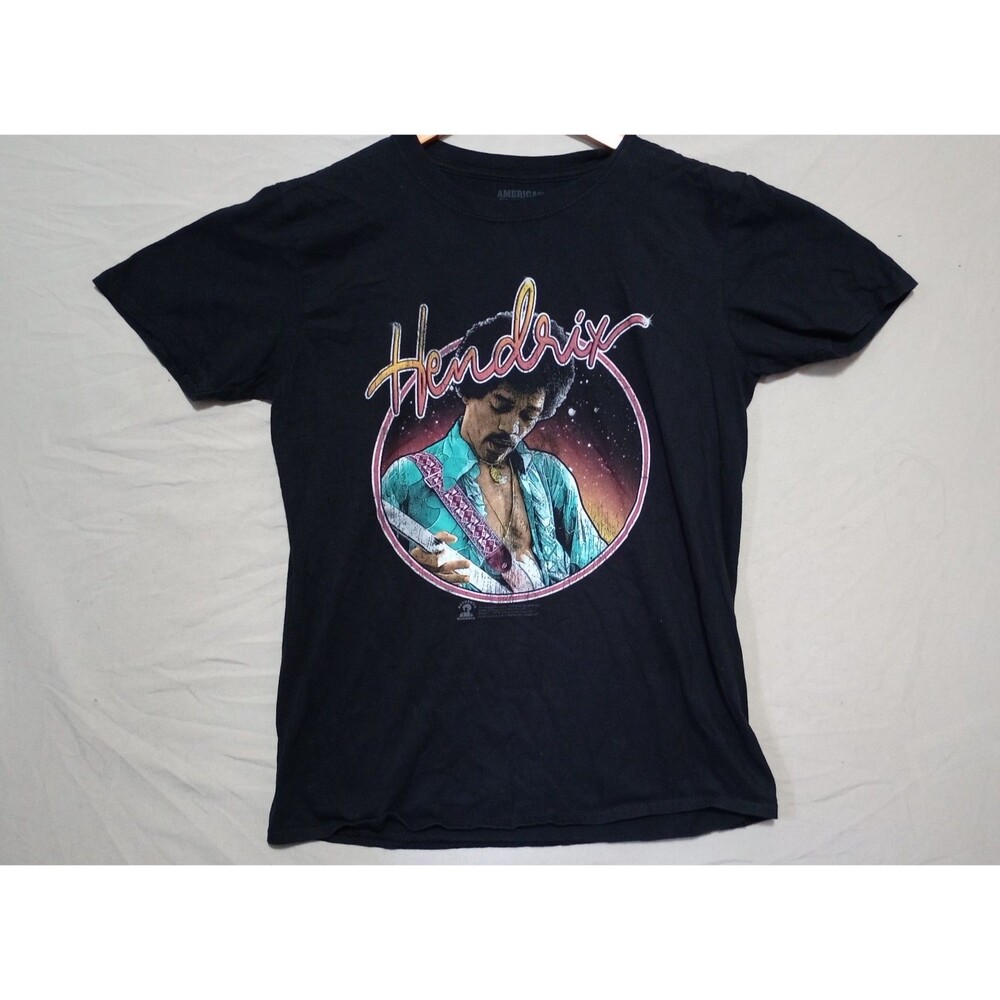 Jimmy Hendrix Shirt Men's Size Medium Black  Band Music Casual Concert